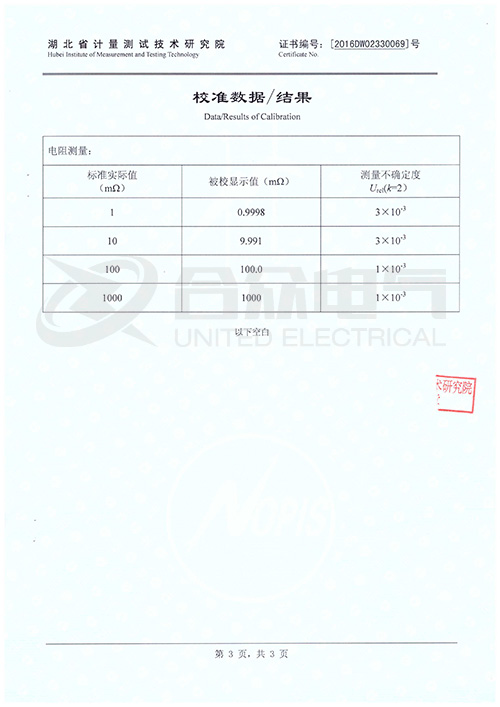 直流電阻快速測試儀,直流電阻測試儀 證書